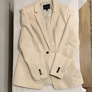 Banana Republic Cream Blazer with Notched Lapels and Tailored Fit